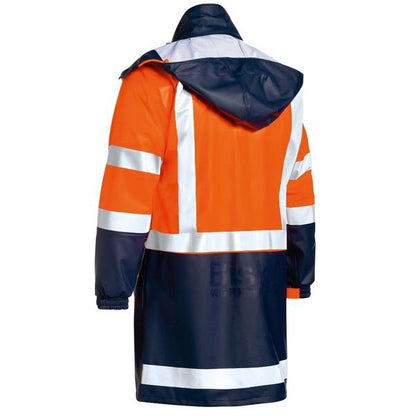 Bisley BJ6935HT Taped Two Tone HiVis Stretch PU Rain Coat