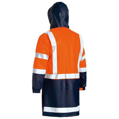 Bisley BJ6935HT Taped Two Tone HiVis Stretch PU Rain Coat