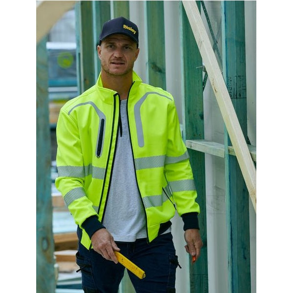 Bisley BJ6979T Taped HiVis Soft Shell Bomber Jacket