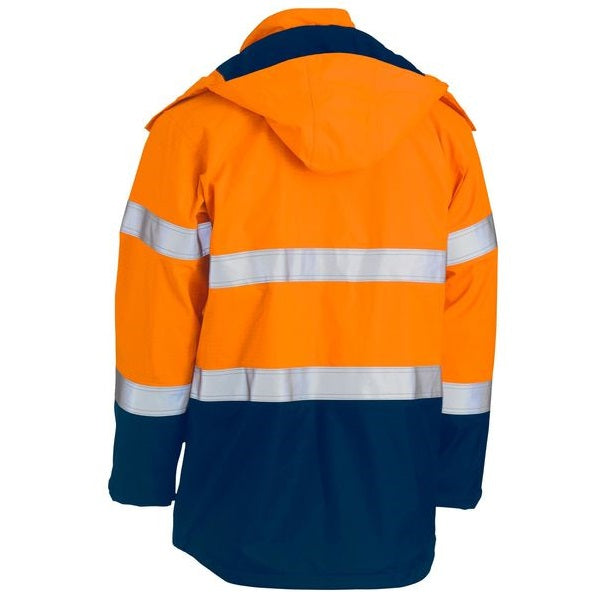 Bisley BJ8110T Taped Two Tone HiVs FR Wet Weather Shell Jacket