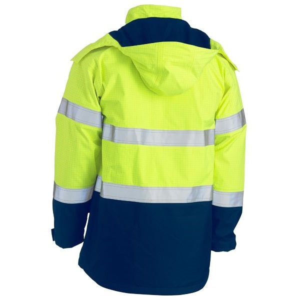Bisley BJ8110T Taped Two Tone HiVs FR Wet Weather Shell Jacket