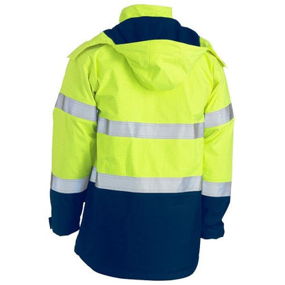 Bisley BJ8110T Taped Two Tone HiVs FR Wet Weather Shell Jacket