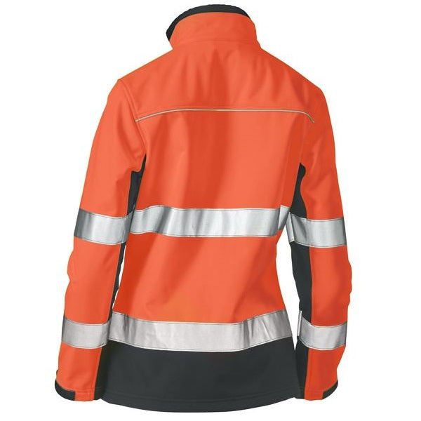 Bisley BJL6059T Womens Taped Two Tone HiVis Soft Shell Jacket