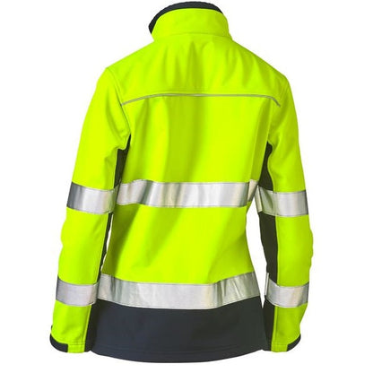 Bisley BJL6059T Womens Taped Two Tone HiVis Soft Shell Jacket