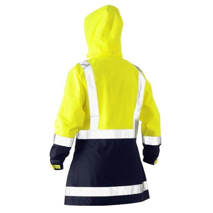 Bisley BJL6766T Womens Taped Hivis Recycled Rain Shell Jacket