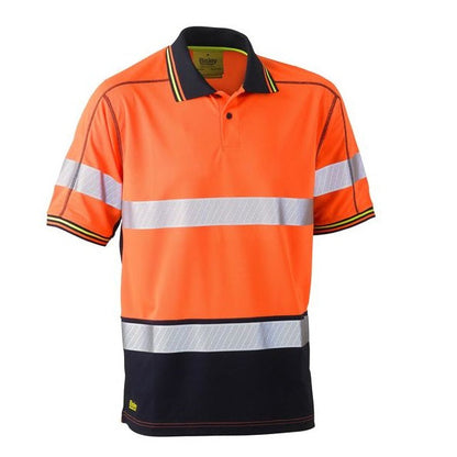 Bisley BK1219T Taped Two Tone HiVis Polyester Mesh S/S Polo Shirt