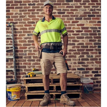 Bisley BK1219T Taped Two Tone HiVis Polyester Mesh S/S Polo Shirt