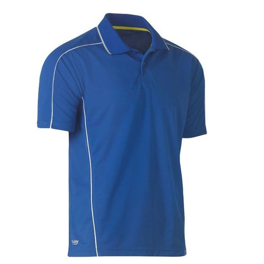 Bisley BK1425 Men's Cool Mesh Polo With Reflective Piping Royal
