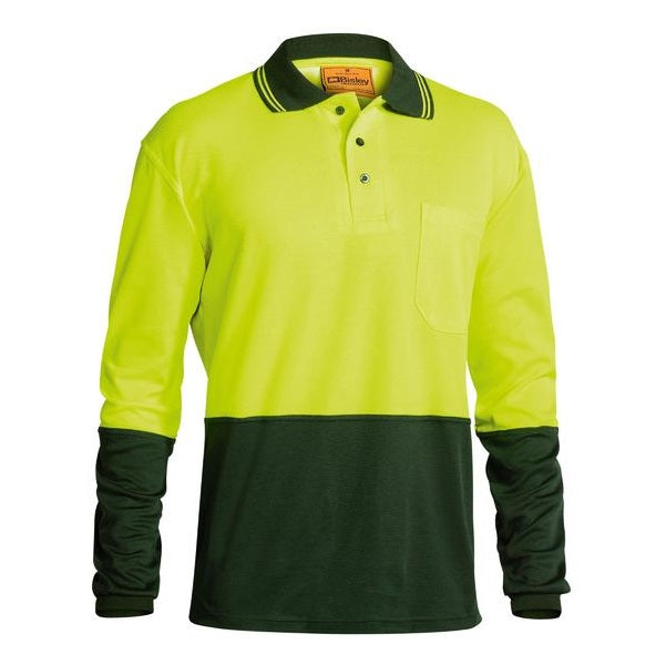 Bisley BK6234 2-Tone HiVis Polo Long Sleeve Shirt