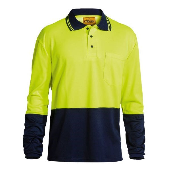 Bisley BK6234 2-Tone HiVis Polo Long Sleeve Shirt