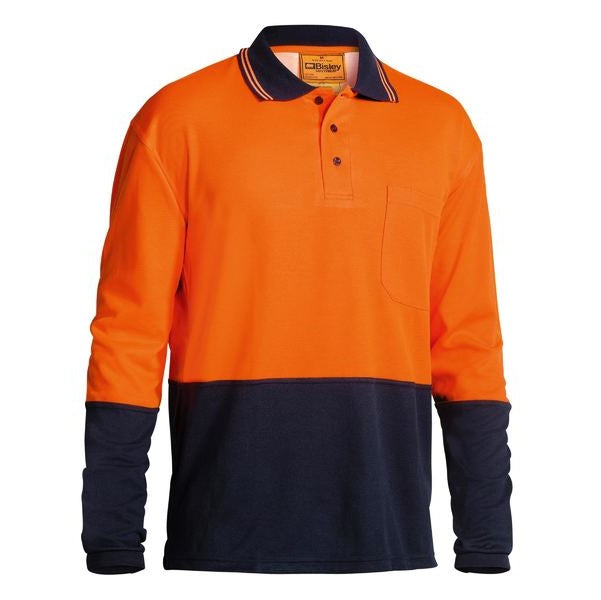 Bisley BK6234 2-Tone HiVis Polo Long Sleeve Shirt