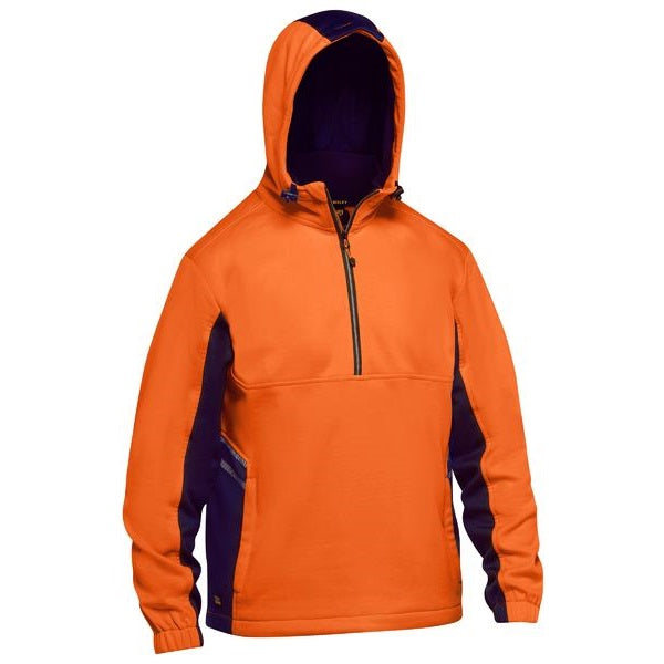 Bisley BK6571 Hivis Liquid Replellent Fleece Hoodie