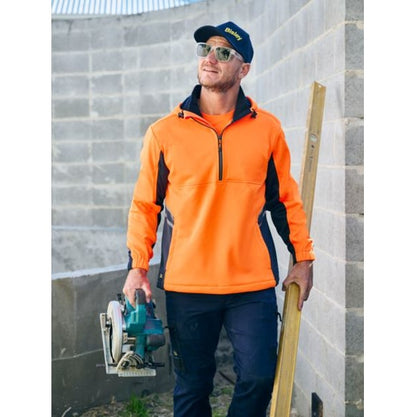 Bisley BK6571 Hivis Liquid Replellent Fleece Hoodie