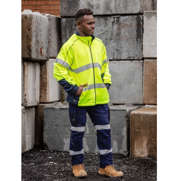 Bisley BK6611T Mens Taped Hi Vis Zip Front Fleece