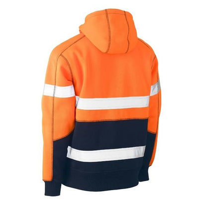 Bisley BK6619T Taped HiVis 2-Tone Fleece Pullover Hoodie