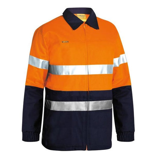 Bisley BK6710T 2-Tone HiVis Drill Jacket 3M Reflective Tape
