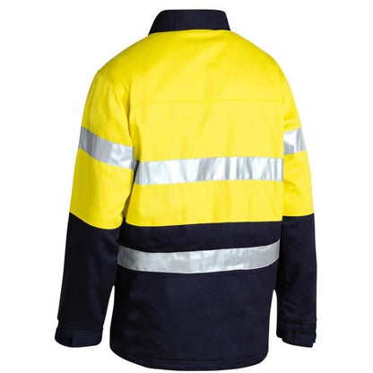 Bisley BK6710T Two Tone HiVis Drill Jacket 3M Reflective Tape