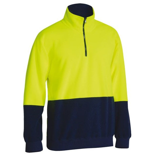 Bisley BK6889 HiVis Polar Fleece Zip Pullover