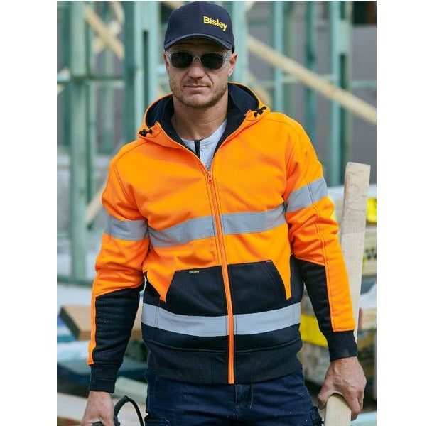 Bisley BK6988T Taped HiVis Fleece Hoodie With Sherpa Lining