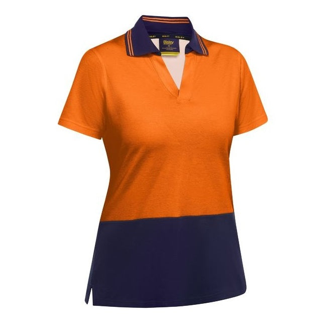 Bisley BKL1234 Womens HiVis V-Neck Polo