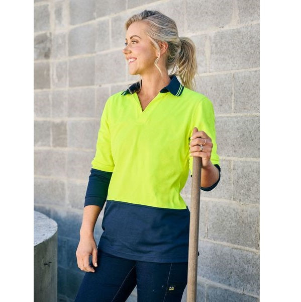 Bisley BKL6234 Womens HiVis V-Neck Polo