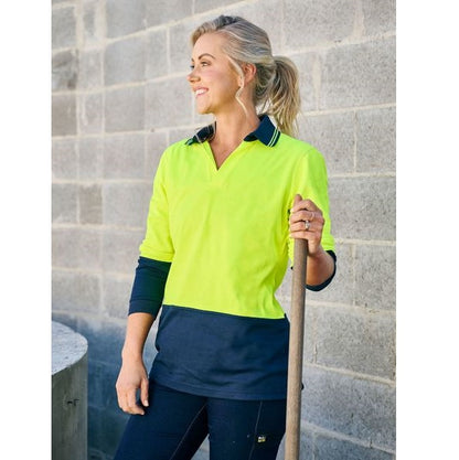Bisley BKL6234 Womens HiVis V-Neck Polo