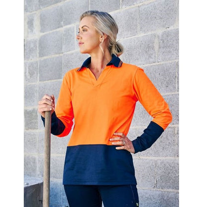 Bisley BKL6234 Womens HiVis V-Neck Polo