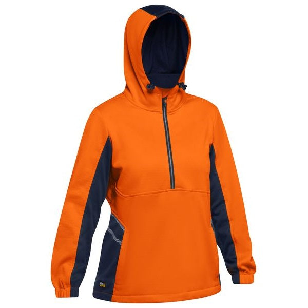 Bisley BKL6571 Womens HiVis Liquid Replellent Fleece Hoodie