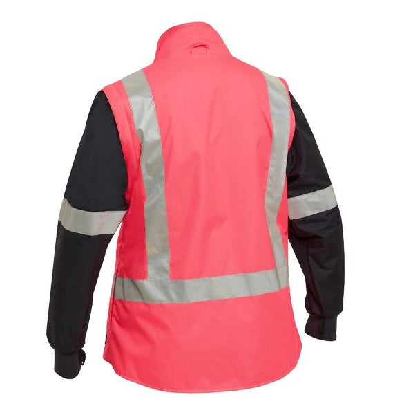 Bisley BKL6975 Womens Taped Hi Vis 5 In 1 Rain Jacket