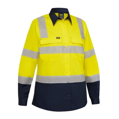 Bisley BL6396T Womens Taped Biomotion Hi Vis Cool Lightweight Vented Shirt