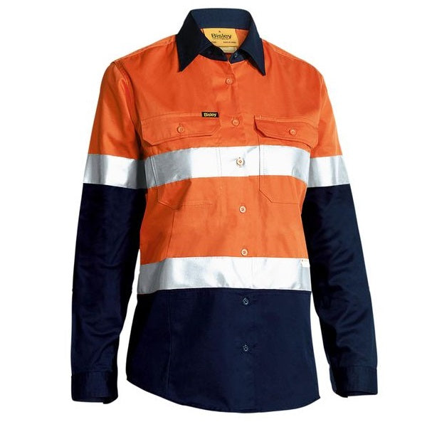 Bisley BL6896 Ladies HiVis Cool Lightweight Shirt With Tape