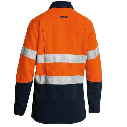 Bisley BL8082T Womens Tencate Tecasafe® Plus 700 Taped Two Tone HiVis FR Vented L/S Shirt