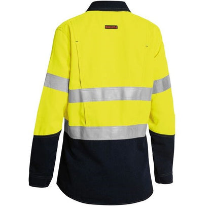 Bisley BL8082T Womens Tencate Tecasafe® Plus 700 Taped Two Tone HiVis FR Vented L/S Shirt