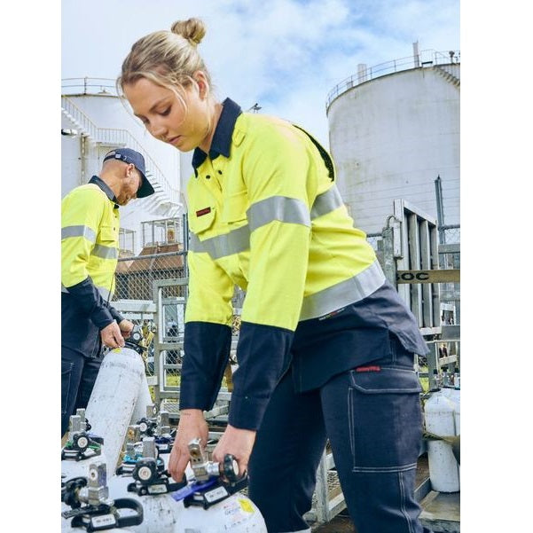 Bisley BL8338T Apex 160 Women's Taped Hi Vis FR Ripstop Vented Shirt