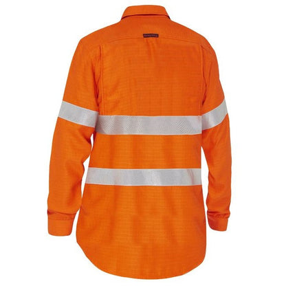 Bisley BL8339T Apex 160 Women’s Taped Hi Vis FR Ripstop Vented Shirt