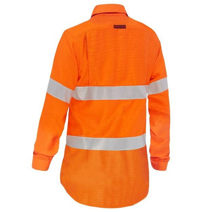 Bisley BL8439T Apex 185 Women’s Taped Hi Vis Ripstop FR Vented Shirt