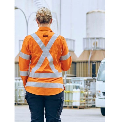Bisley BL8439XT Apex 185 Women's X Taped Hi Vis Ripstop FR Vented Shirt