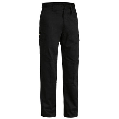A pair of black coloured Bisley BP6999 men's cargo pants with multiple pockets - Front view
