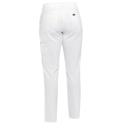Bisley BPC6008 Stretch Cotton Drill Cargo Pants White