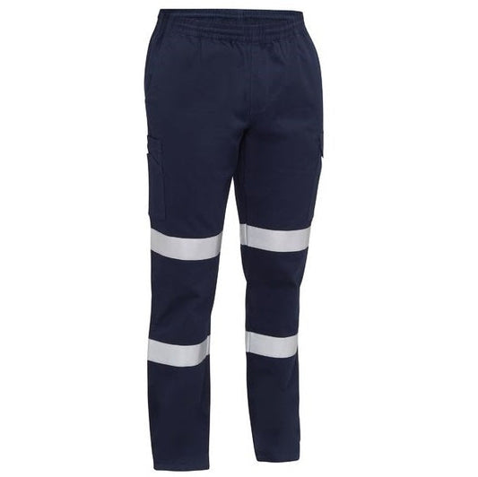 Bisley BPC6029T Taped Biomotion Stretch Cotton Drill Elastic Waist Cargo Work Pant