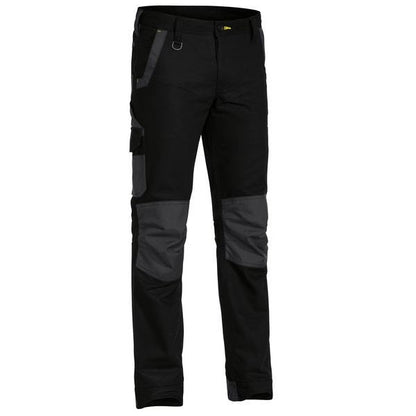 Bisley BPC6130 Flex&Move™ Stretch Men's Black Work Pants - Front view