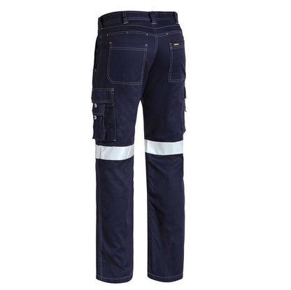 Navy hi vis durable Bisley BPC6431T Taped Cool Lightweight Cargo Pants