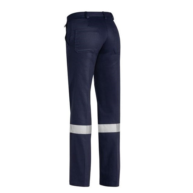 Bisley BPL6007T Womens Drill Pants 3M Reflective Tape