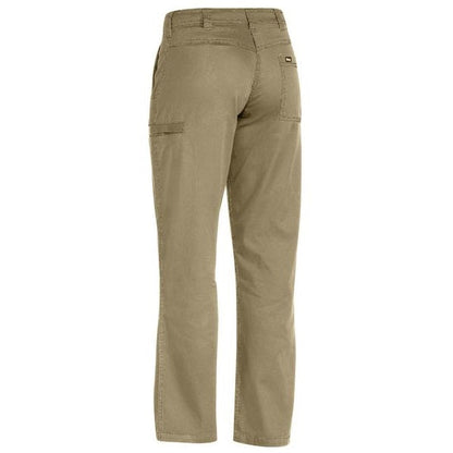 Bisley BPL6431 Women's Cool Vented Lightweight Khaki Coloured Work Pants -Back view