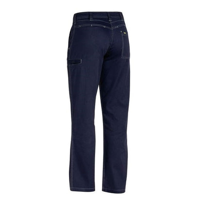 Bisley BPL6431 Women's Cool Vented Lightweight Navy Coloured Work Pants - Back view