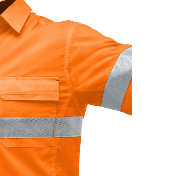 Bisley BS1491T X Airflow™ Hi Vis Taped Stretch Ripstop Shirt