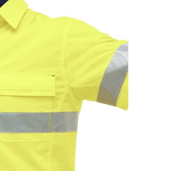 Bisley BS1491T X Airflow™ Hi Vis Taped Stretch Ripstop Shirt