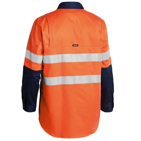 Bisley BS6448T 3M Taped Two Tone HiVis Mens Industrial Cool Vented Shirt