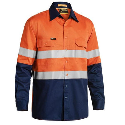 Bisley BS6448T 3M Taped Two Tone HiVis Mens Industrial Cool Vented Shirt