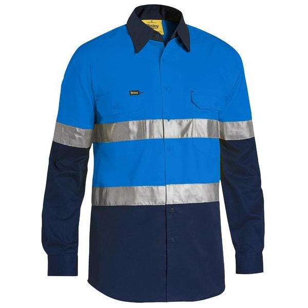 Bisley BS6696T Mens Taped Cool L/S HiVis Shirt